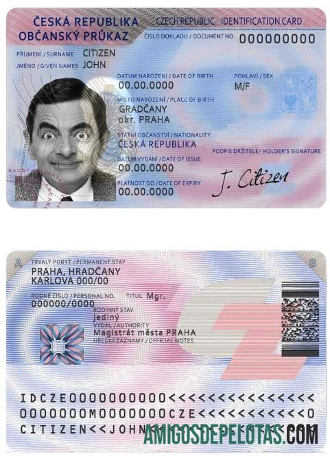 Amostra de identificação da República Tcheca